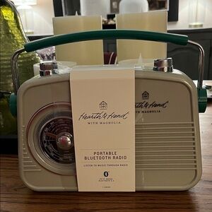 Hearth & Hand NWT Green Bluetooth Radio with Handle